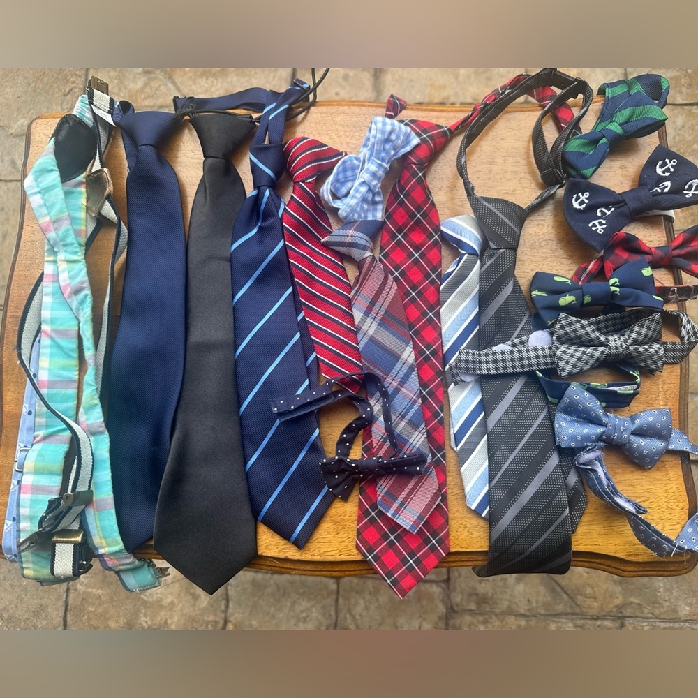 Assorted Boys Neckties & Bow Ties - Mixed Colors
